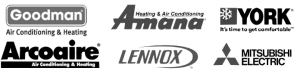 Image où l'on voit les logos des entreprises suivantes : Goodman, Amana, York, Arcoaire, Lennox et Mitsubishi Electric. Ce sont des marques professionnelles dans l'industrie de la climatisation dans l'Amérique du Nord. Climatiseurs et thermopompes. Climatiseurs et thermopompes chez Tecnigaz Élite. Corporation des maîtres mécaniciens en tuyauterie du québec. Réparation climatiseurs et thermopompes. Changement de climatiseurs et thermopompes. Entretiens de climatiseurs et thermopompes. Climatiseurs et thermopompes neufs. Climatiseurs et thermopompes fiables. Climatiseurs et thermopompes efficace. Image showing the logos of the following companies: Goodman, Amana, York, Arcoaire, Lennox, and Mitsubishi Electric. These are professional brands in the air conditioning industry in North America. Air conditioners and heat pumps. Air conditioners and heat pumps at Tecnigaz Élite. Corporation of Master Pipe Mechanics of Quebec. Repair of air conditioners and heat pumps. Replacement of air conditioners and heat pumps. Maintenance of air conditioners and heat pumps. New air conditioners and heat pumps. Reliable air conditioners and heat pumps. Efficient air conditioners and heat pumps.